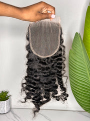 5x5 Raw Burmese Curly Lace Closure
