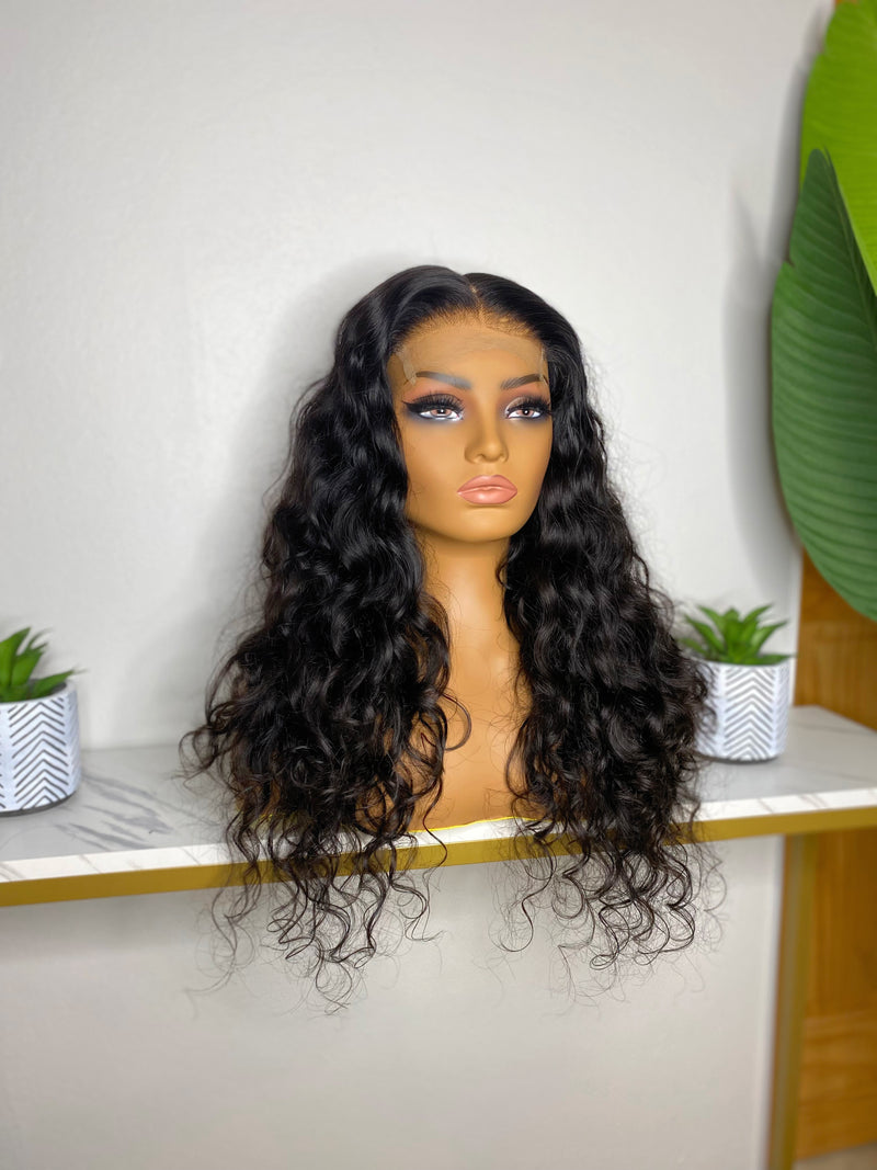 ZINA- Raw Indian Wavy Custom Made 5x5 Lace Closure wig