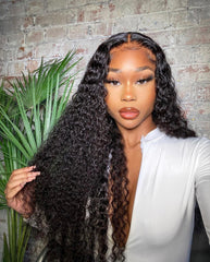 Deep Wave HD Lace Closure Premade Wig