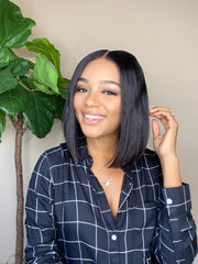 Straight Lace Frontal Bob Wig 150% Density  (Pre-Made)