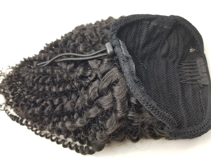 3C/4A Kinky Curly Drawstring Ponytail