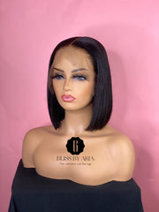 Straight Lace Frontal Bob Wig 150% Density  (Pre-Made)