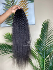 Kinky Straight Blow Out Drawstring Ponytail